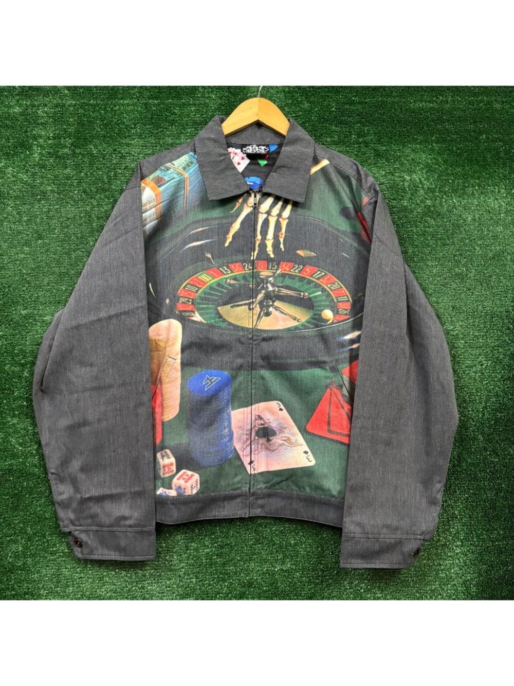 333 Half Evil Casino x FaZe Clan Zip-Up Jacket Size Large